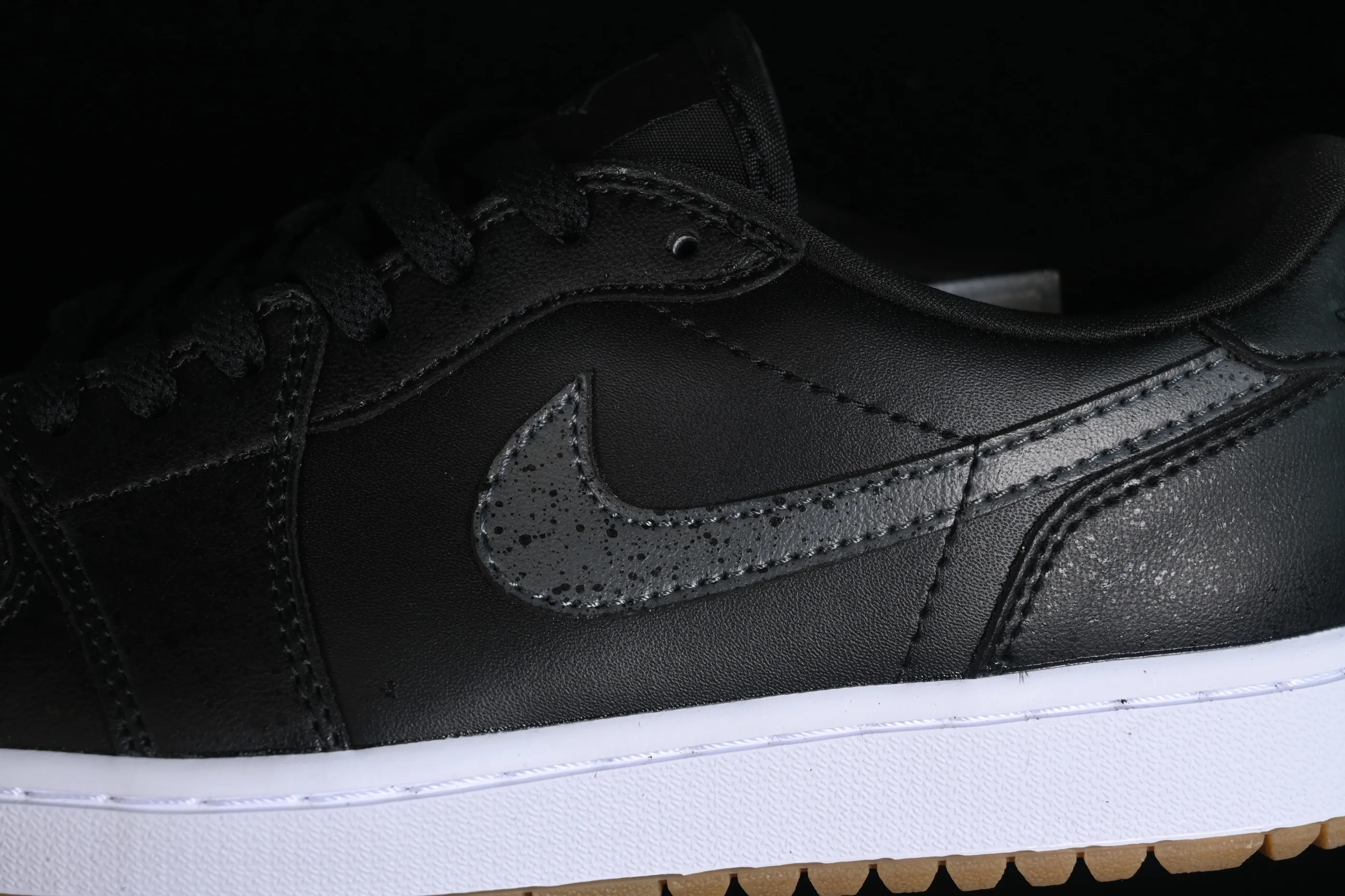 All categories Air Jordan Jordan series basketball shoes Air Jordan 1 Low Z version Air Jordan 1 Low Golf "Black Snake Pattern" AJ1 Joe 1 new golf version raw rubber black DD9315-005